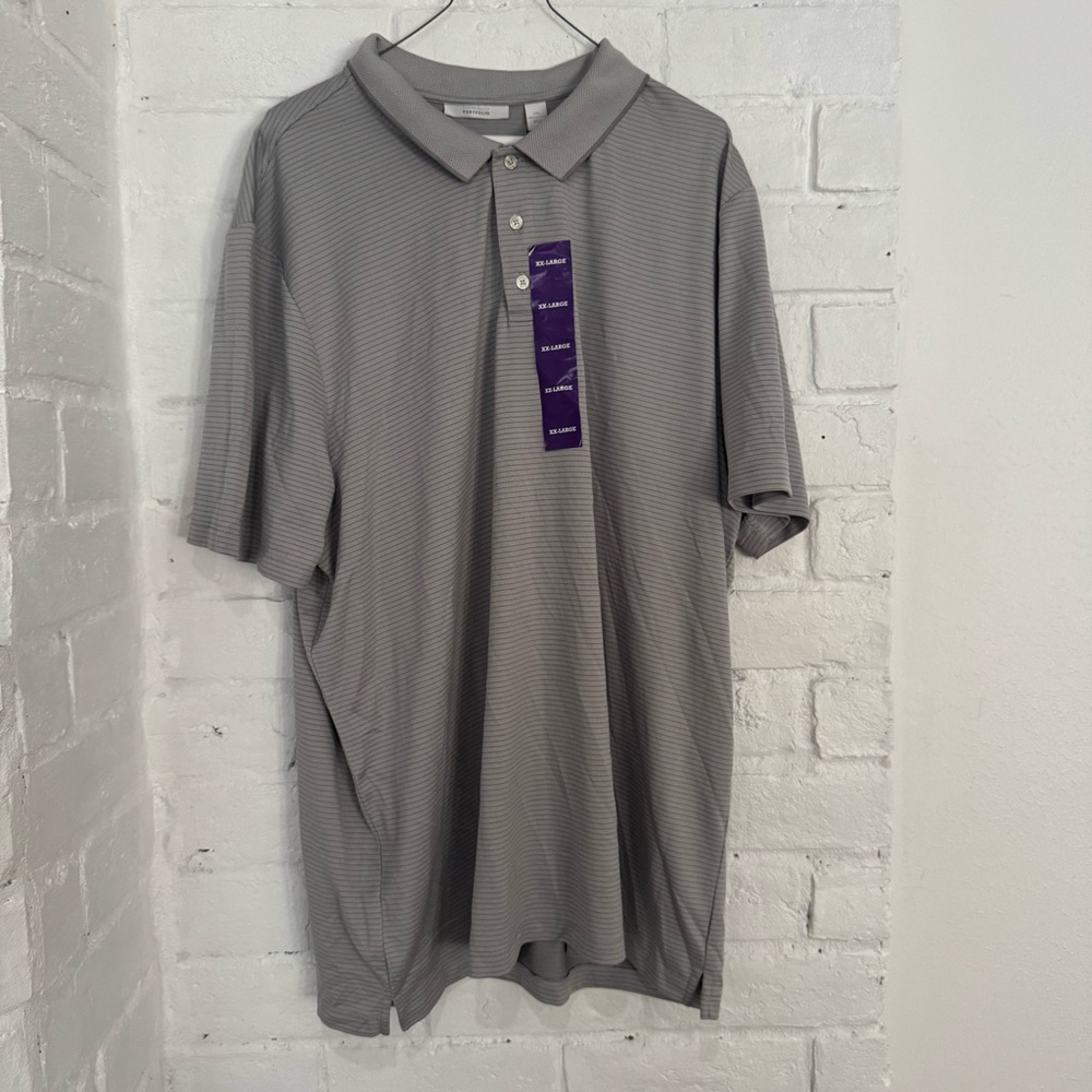 Perry Ellis Portfolio Polo Shirt Gray XX-Large NWT $27